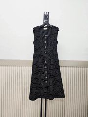 美品 ルイヴィトン モノグラム カットワーク ワンピース ラムレザー