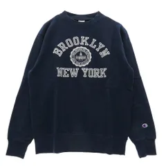 Champion チャンピオン C3-G013 トリコタグ復刻 BROOKLYN NEW YORK カレッジプリント クルー スウェット ネイビー系 L【新古品】【未使用】【中古】