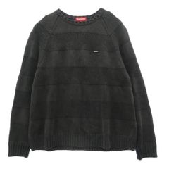 Supreme コットンボーダークニット ブラック M - メルカリ