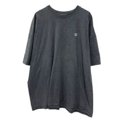 メキシコ製 Champion 半袖 ロゴTシャツ XXL グレー チャンピオン プルオーバー ワンポイント刺繍 無地Tシャツ 夏物 a805-5893のサムネイル