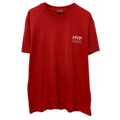 80s USA製 Hanes 半袖 プリントTシャツ LARGE レッド ホワイト ヘインズ プルオーバー 80年代 バックプリント 夏物 a805-5903のサムネイル