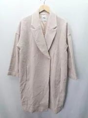 ◇ TONAL トーナル 裏地あり オーバーサイズ風 長袖 チェスターコート サイズ38 ベビーピンク レディース E  【1404240015791】