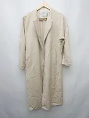 ◇ ◎ STUDIOUS ステュディオス ロング ノーカラー シンプル 長袖 コート サイズＦ ベージュ レディース P  【1405090007677】のサムネイル