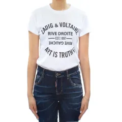 ZADIG&VOLTAIRE ザディグ・エ・ヴォルテール Walk Blason ロゴ プリンティング 半袖 Tシャツ レディース PWGTのサムネイル