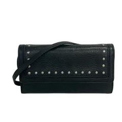 COLE HAAN(コールハーン) 財布 - 黒 ショルダーウォレット/スタッズ レザー