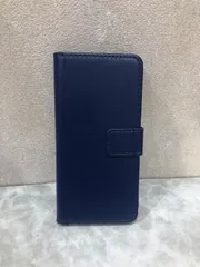 カラフル15色展開♪　iPhone 15用カラーレザースタンドケースポーチ ネイビー ip15-9900nv【J】