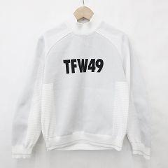 極美品/メンズM】TFW49 グリーン モックネック ニット ゴルフウェア