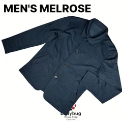 MEN'S MELROSE　メンズメルローズ　ジャージストレッチ　カジュアルカーディガン　ジャケット　ネイビー　3のサムネイル