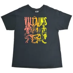 Disney VILLAINS ディズニー ヴィランズ 半袖Ｔシャツ キャラクター ブラック(メンズ L)中古 古着 Y1033