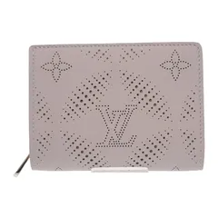 ルイヴィトン LOUIS VUITTON ポルトフォイユ・クレア M13470 二つ折り財布 モノグラムマヒナ ブルームグレー ピンク ゴールド金具 レディース【中古】【Aランク】