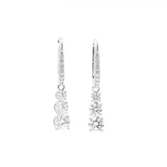 新品】ピアス フープピアス 揺れる 上品 SWAROVSKI スワロフスキー