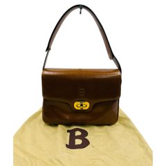 BALLY バリー ターンロック レザーショルダートートバッグ 黒 ゴールド 