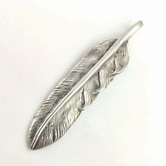 ケ*ン様 SAAD シルバー ブロンズ 特大 フェザー ペンダント トップのみ