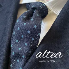 altea / シルクコットン ジャカード  ドット ネクタイのサムネイル