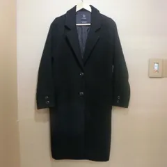 【TAKA88-07】◇w cioset  ダブルクローゼット　ブラックロングコートのサムネイル