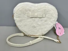 m petit by misako×サンリオキャラクターズ チェーンショルダーバッグ ホワイト ボア ハート型 しまむら 青木美沙子 未使用 2602LS136