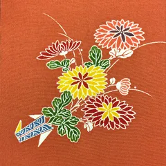 名古屋帯 正絹 ちりめん 染帯 付下げ 小紋 紬 シャレ物[あE455]