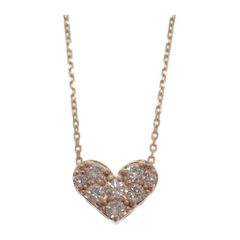 4℃ プレジェンス k18 ネックレス ダイヤモンド 0.25ct ハート 3石 