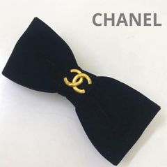 シャネル CHANEL ココマーク ベロアリボン バレッタ - メルカリ