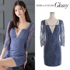 ROBE de FLEURS / ローブドフルール】レースハイネックセットアップ