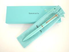 即日発送【美品 希少USA刻印】ティファニー ボールペンTクリップ 箱