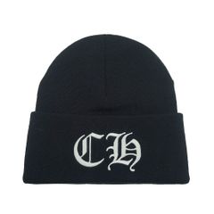 CHROME HEARTS ニット帽 ビーニー ブラック - メルカリ