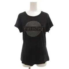 アルマーニエクスチェンジ A/X ARMANI EXCHANGE プリントTシャツ カットソー 半袖 クルーネック L 黒 ブラック /GV