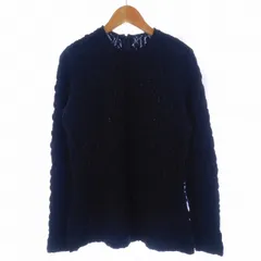 ハナエモリ HANAE MORI Soft Sports カットソー 長袖 クルーネック バックファスナー 総柄 M 黒 ブラック トップス /AZのサムネイル
