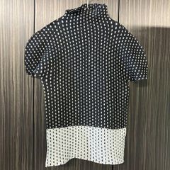 新品25SS完売品 エムズブラック 総柄プルオーバーシャツ 38 リーフ柄