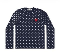 COMME des GARCONS ブラックドット柄長袖Tシャツ XS ロンT - メルカリ