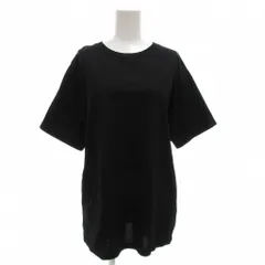 スピック&スパン Spick&Span ファインコットンジャージーTシャツ カットソー 半袖 クルーネック 黒 ブラック 23-070-200-8050-2-0 /GV