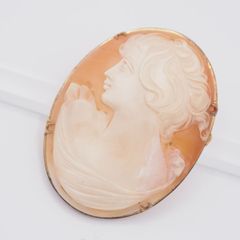 SILVER刻印】天然シェルカメオ 2WAY ブローチ ＆ ペンダントトップ
