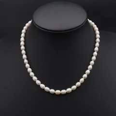 淡水パール ベビーパール 黒蝶 ネックレス 2.9mm 42.5cm テリ◎ 淡水 