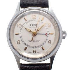 ORIS ポインターデイト 手巻き スモセコ ボーイズ シルバー - メルカリ