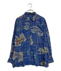KARDO アニマル柄 長袖シャツジャケットXXL ブルー - メルカリ