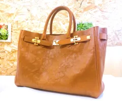 【4380】sita parantica トートバッグ キャメル 本革 レザー ターンロック 大容量 シータパランティカ レディース ブランドバッグ ハンドバッグのサムネイル