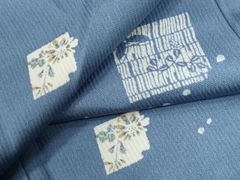 豆引小紋単衣 あやめ柄 未着用極美品 - メルカリ