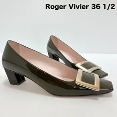 Roger Vivier ロジェヴィヴィエ☆スクエアトゥ パンプス BELLE VIVIER ベル ヴィヴィエ 36 1/2 エナメル パテントレザーのサムネイル