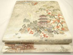 全通 両面丸帯】純金・プラチナ加工で織り上げた超最高級品 丸帯 