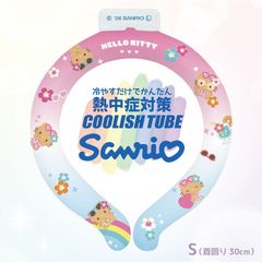 쿨리쉬 튜브 2026년 모델 넥 쿨러 아이 여성 목 서늘한 ICE 여름 열사병 대책 아웃도어 스포츠 공원 레저 에코 에너지 절약 절전 산리오 헬로 키티 무두질 키티 걸 키티 S 사이즈 137251