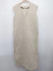 ◇ Alma Design アルマデザイン ノースリーブ ロング丈 ニット ワンピース サイズM ライトベージュ レディース P  【1406240009091】のサムネイル