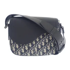 ディオール Dior サドル スモールメッセンジャー 1DME133YKS_H27E ショルダーバッグ カーフ ファブリック ブラック レディース メンズ【中古】【Aランク】