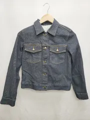 ◇ MUJI 無印良品 ムジルシ シンプル カジュアル 長袖 デニム ジャケット Gジャン サイズS ネイビー レディース P  【1406240015917】