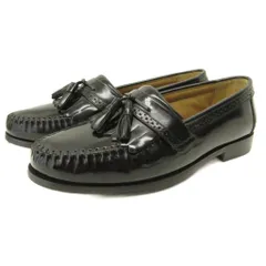 ジーエイチバス G.H.Bass & Co. NILES キルト タッセル ローファー フリンジ 革靴 7.5 約25.5cm 黒 ブラックのサムネイル