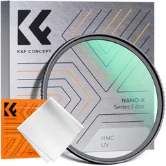 K&F Concept 77mm MCUVフィルター レンズ保護フィルター 高透過率 18層コーティング 紫外線カット 光学ガラス 薄枠 レンズ保護用 1枚クリーニングクロス付属（NANO-Kシリーズ）のサムネイル