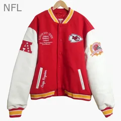 新品同様 NFL チーフス ジャケット ブルゾン スタジャン ウルトラゲーム Varsity バーシティー Ultra Game 裏地キルティング レッド×ホワイト サイズXL メンズのサムネイル