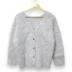美品 23AW Diagram ダイアグラム グレースコンチネンタル シャギーニットトップ 2WAY カーディガン 0323443112 36 グレー レディース 古着 中古 USED