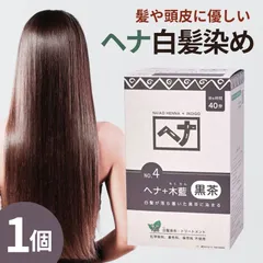 白髪染め ヘナ ナイアード ヘナ+木藍 黒茶系 400g No.4 1個のサムネイル