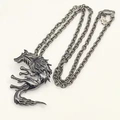 【美品】WOLFMAN B.R.S　ブレード　ホワイトファングウルフネックレス　SILVER　シルバー925　30.4gのサムネイル