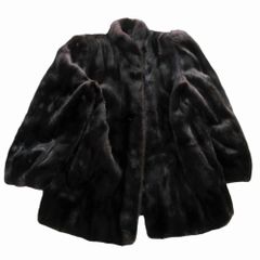 本毛皮☆SAGA MINK グラマミンク ファーコート なめし柔らか◎ 黒 15